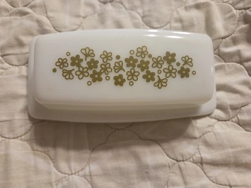 Vintage Pyrex (Corelle) Spring Blossom (Crazy Daisy) Butter Dish (for 1 Stick)