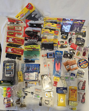 Lot 60+ Assorted Fishing Soft Baits, Hooks, Spoons, Tackle NOS