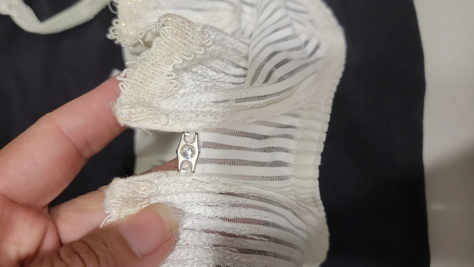 Aubade Paris Vintage Cream/White Sheer Underwire Bra Sz34 Made In France Bin 3 - Image 3 of 4