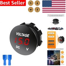 Led Voltage Meter Gauge Round Panel 12v 24v Dc Car Boat Motorcycle Truck Led Voltage Meter Gauge Round Panel 12v 24v Dc Car Boat Motorcycle Truck
