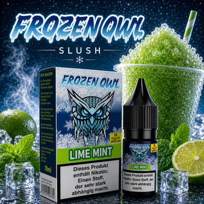 Premium Liquid Lime Mint Slush - Frozen OWL 10 ml 10 mg