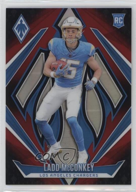 2024 Panini Phoenix Rookies Red Fade /299 Ladd McConkey #216 Rookie RC 5y7