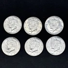 1964 KENNEDY SILVER HALF DOLLARS 50C Lot of 6 90% silver
