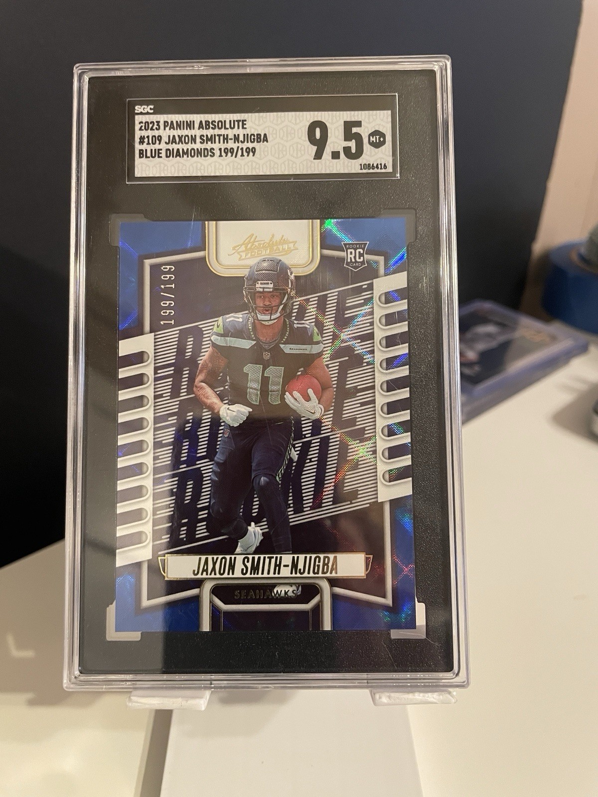 2023 Panini Absolute - Rookies Jaxon Smith-Njigba #109 Blue Diamonds /199 (RC)