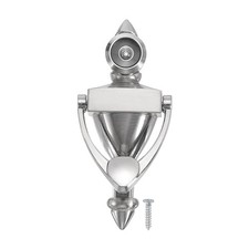 9/16" 1 Pcs Door Knocker with Viewer Die-Cast Construction Chrome