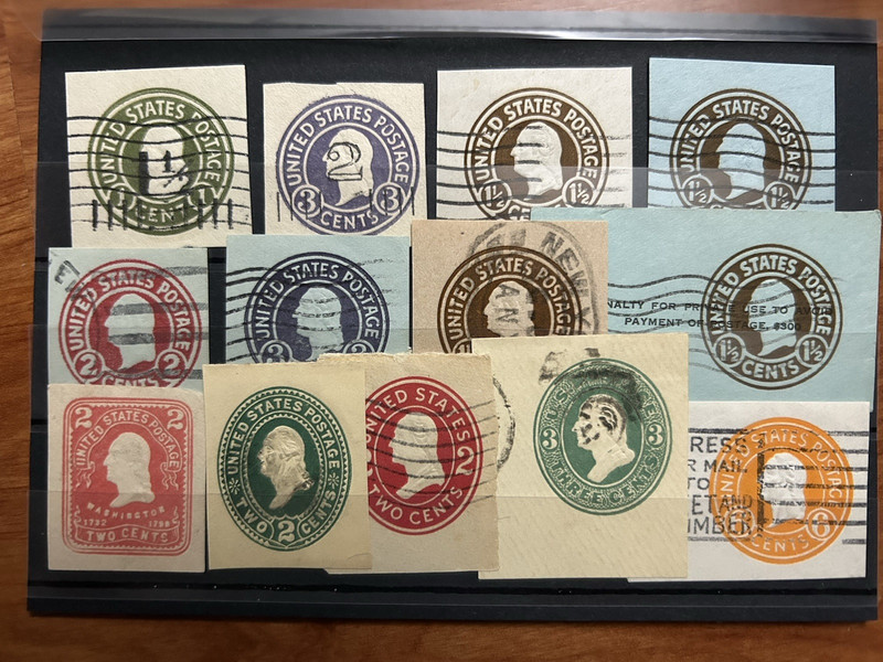 United States Postal Stationary 1800's to Early 1900's " Washington " Cut Square