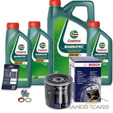 BOSCH ÖLFILTER + 8 L CASTROL MAGNATEC 5W-40 C3 FÜR NISSAN PATHFINDER 2.5 dCi 05-