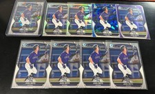 Lot Of (9) JUAN BRITO 2023 Bowman Chrome Purple /250 Atomic Sapphire Lunar Base