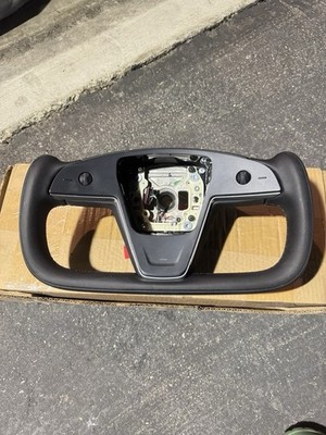 2021-2024 Tesla Model S X Yoke Type Steering Wheel Factory OEM 1965131-00-C