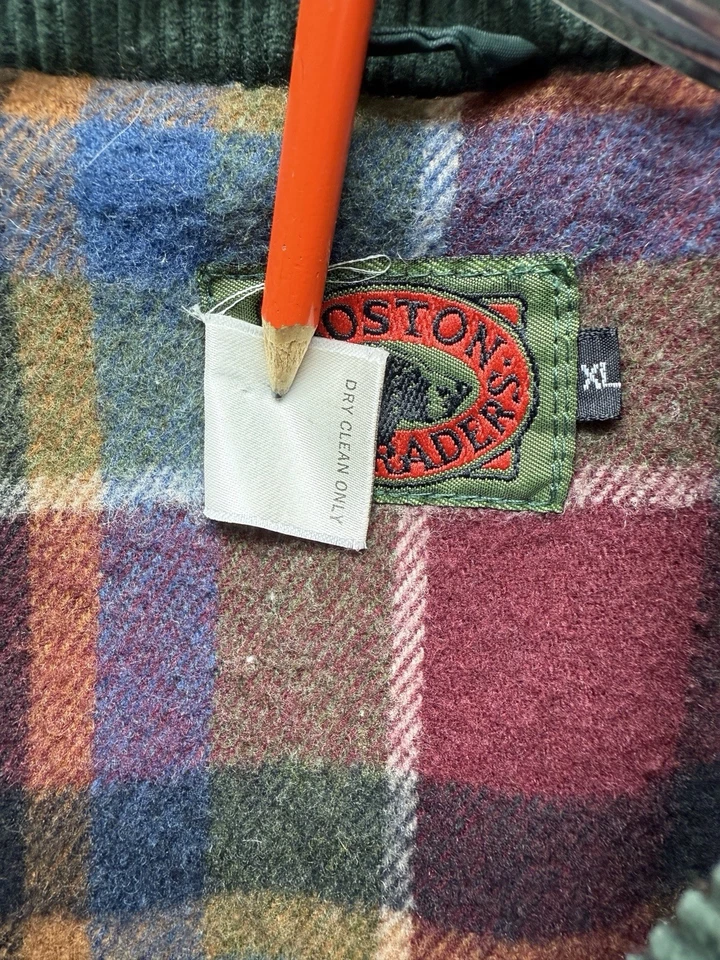 Boston Traders Corduroy Vest Hooded W/Pockets Vintage Wool Blend Lining - Image 4 of 4