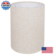 Tall Drum Lamp Shade for Table Lamps, Floor Lamp, Cloth Lampshade 10" Top X 10"