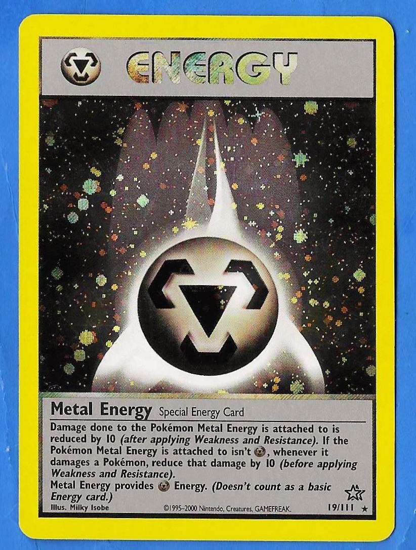 2000 Wizards Pokémon Neo Genesis Unlimited Holo Metal Energy 19/111 NM