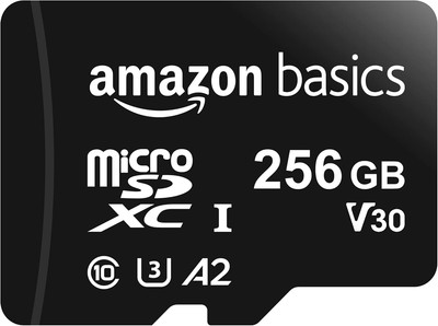 Amazon Basics MicroSDXC, 256 GB, mit SD Adapter, A2, U3