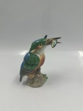 Herend Naturalistic Kingfisher w/Fish In Mouth Hand Painted. Retail 530