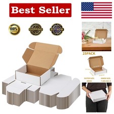 Versatile 8x6x2 Shipping Boxes - White Cardboard Gift  Mailer Packaging