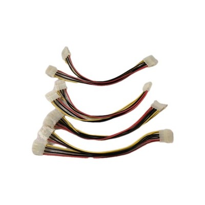 4 NEW 4 PIN MOLEX MALE Y CONNECTOR TO 2 4 PIN MOLEX FEMALE CONNECTOR RM00-XB37