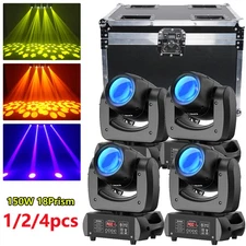 4PCS 150W LED GOBO Moving Head Light RGBW Beam Stage Spot Lighting DJ Disco DMX