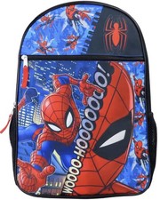 Spiderman Backpack with Front Pocket and Side Mesh Pockets - 16 Inches BNWT