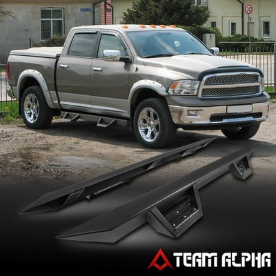 Fits 2009-2020 Ram 1500 [CREW CAB] Black 3'' Heavy Duty Steel Drop Step Nerf Bar