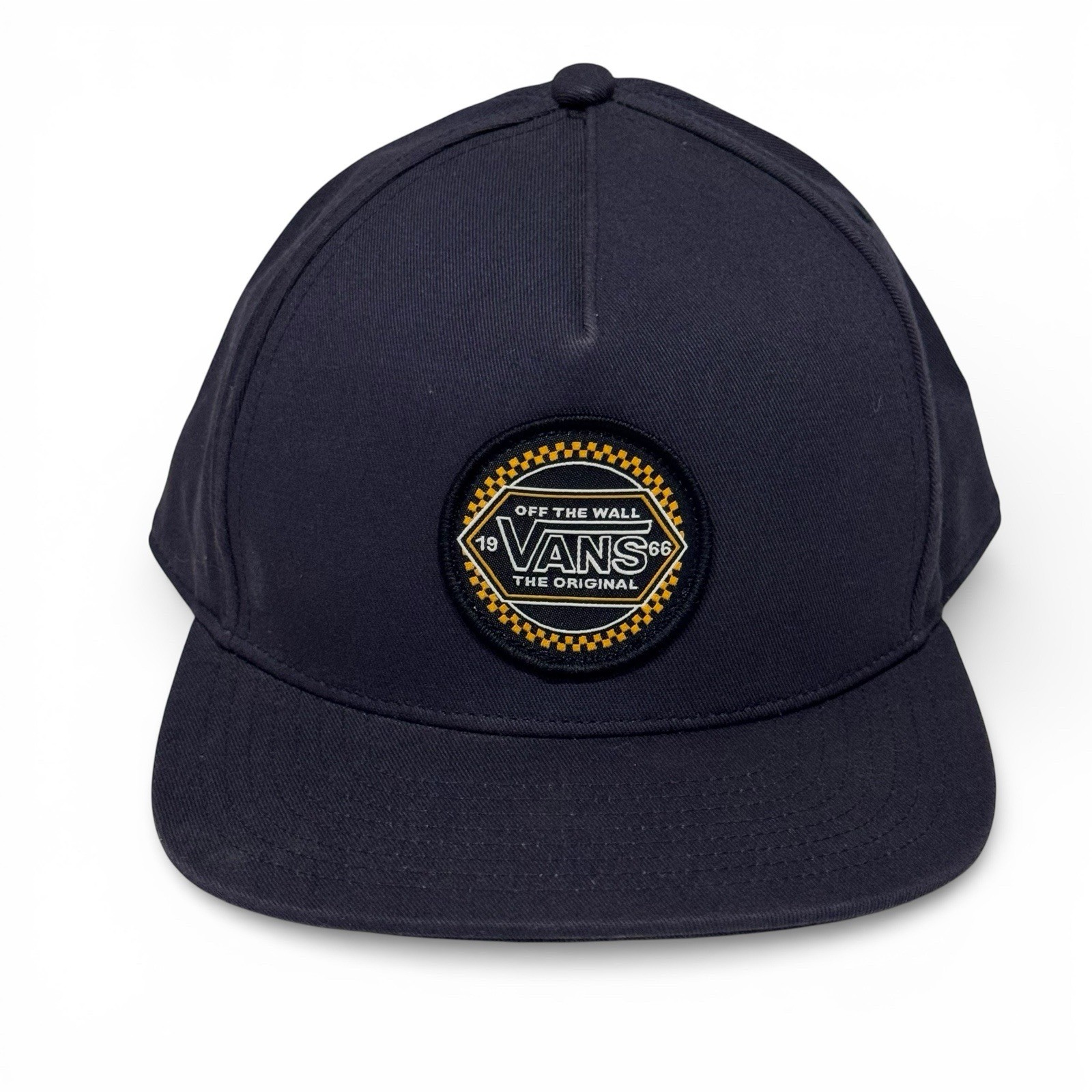 VANS Off The Wall SnapBack Hat Cap Navy Blue Adjustable