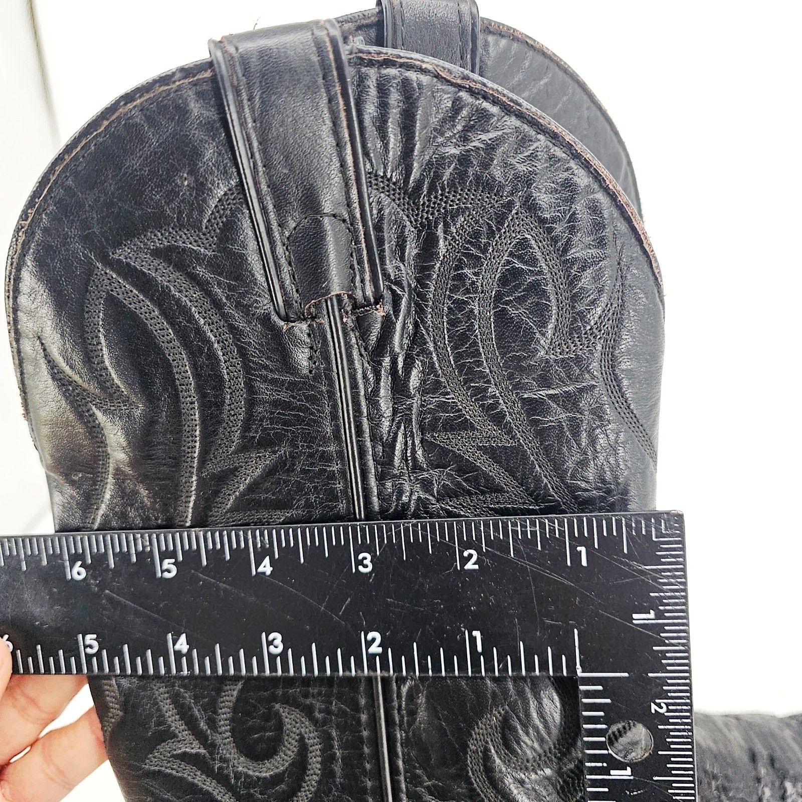 Vintage Laredo Black 13" Python Snakeskin Cowboy … - image 10