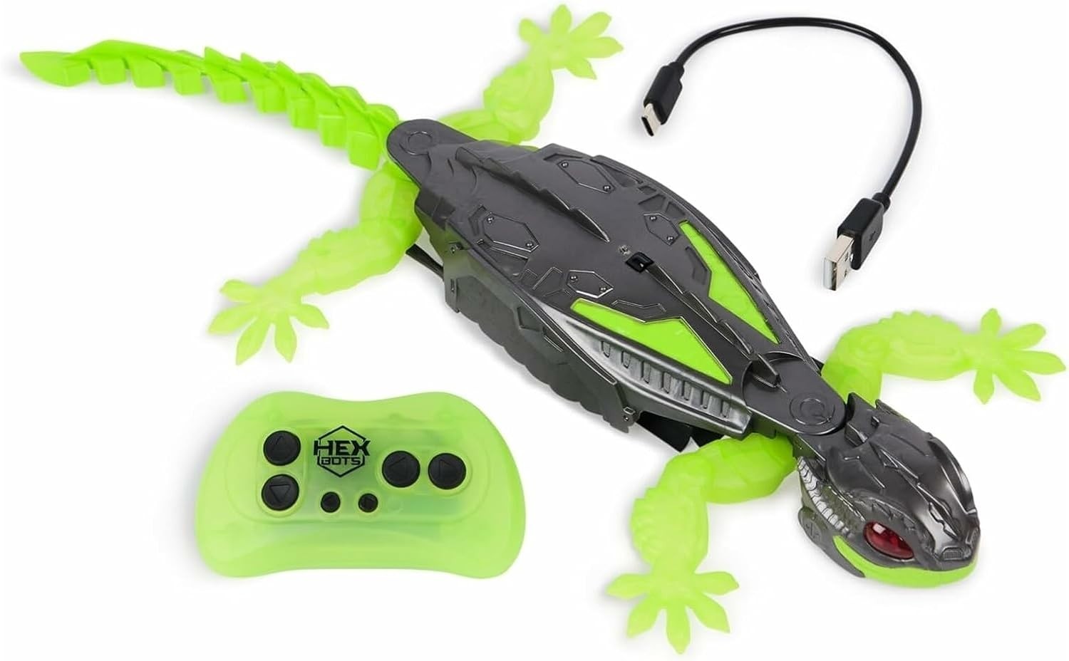 Hex Bots Gecko Remote Controlled Interactive Toy USB Rechargeable 4+ New