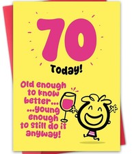 Hongshan 70th Birthday Card Gift Idea for Him Her  70 Year Old Birthday Deco...