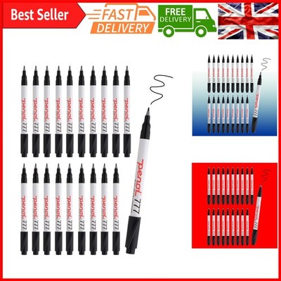 20er Pack Schwarz Permanent Marker Stifte - Feine Spitze, Schnell Trocknend, Wasserdicht, Verblassen...