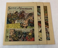 1950 six page cartoon story ~ GEORGE ROGERS CLARK, FATHER PIERRE GIBAULT