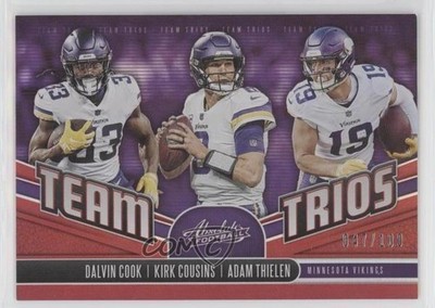 2019 Absolute Team Trios Red Spectrum Dalvin Cook Kirk Cousins Adam Thielen 0c3