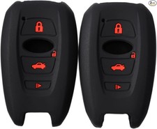 Key Fob Cover Case Protector Compatible with BRZ Legacy Outback Ascent Black x2