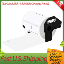 1x DK1241 Die-Cut Standard Shipping Labels 4"x6" for Brother Use With QL-1110NWB