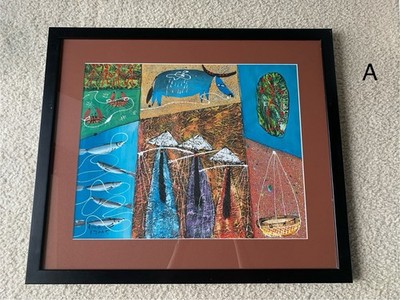 (A) Rare LE PHAN QUOC Painting WITH FRAME Vietnam Artist (B) Available