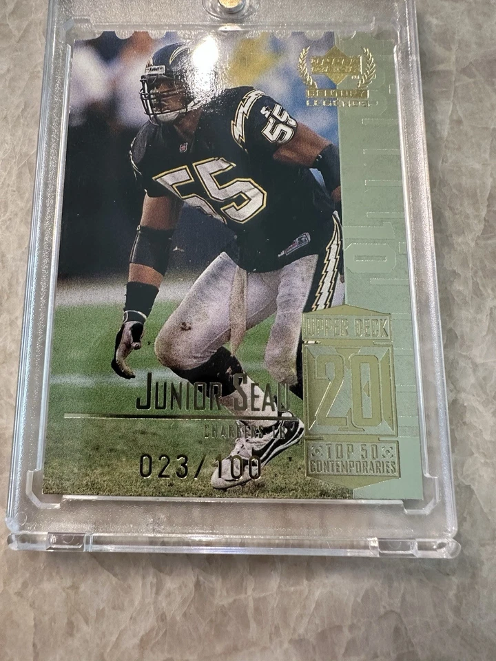 1999 UD CENTURY LEGENDS CENTURY COLLECTION #70 Junior Seau Chargers Card /100 - Image 2 of 4