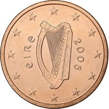 [#1221827] Irlandia, 5 Euro Cent, 2006, Miedź platerowana stalą, MS(60-62)