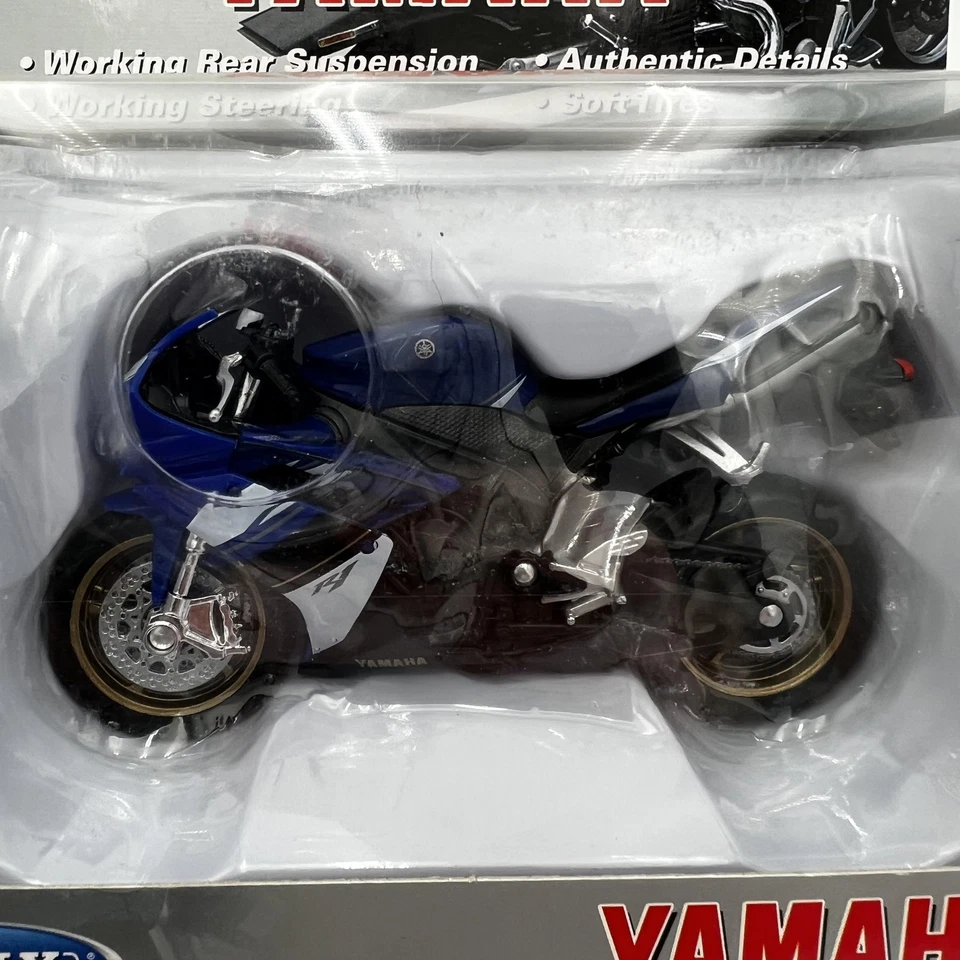Welly Yamaha 2008 YZF-R1 1:18 Die Cast Motocicleta Modelo Nuevo Juguete Sellado Foto 3 de 4