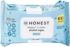 4 Pack Value ! The Honest Company Alcohol Wipes With Aloe, Unscented, 50 Each 
