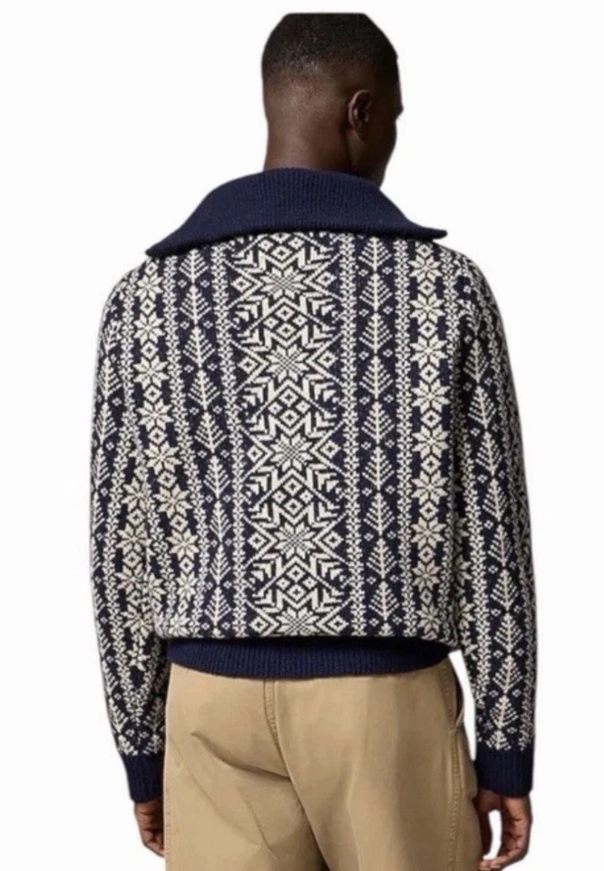 J. Crew Men’s Lambswool Fair Isle Half-zip Sweater Size Small - Image 4 of 4