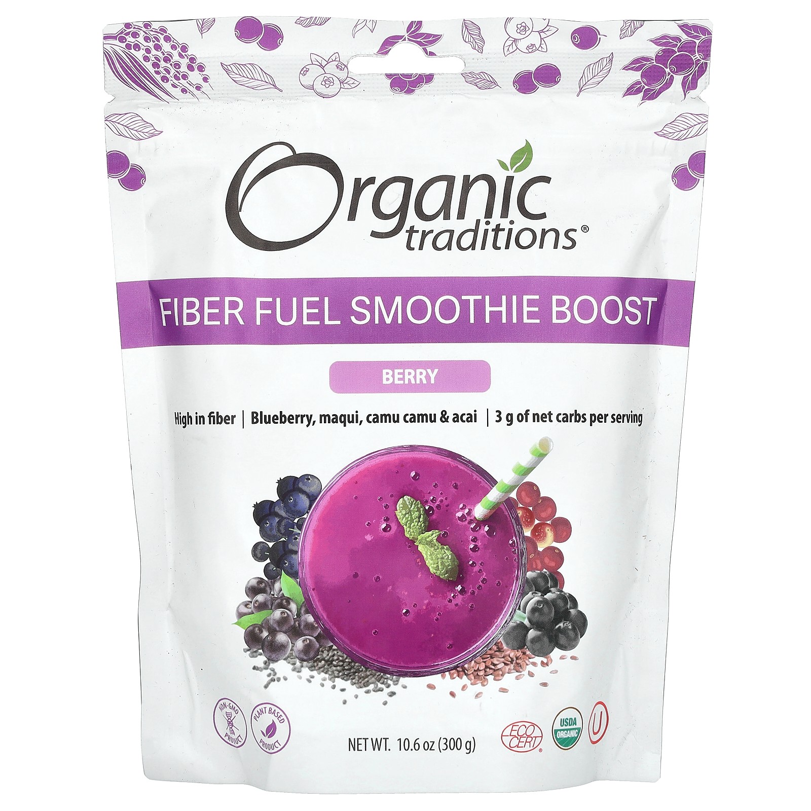 Fiber Fuel Smoothie Boost ягоды 106 унции 300 г 3290₽