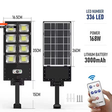 504LED 12000LM Motion Sensor LED Solar Lights Outdoor Brightest External Solar L