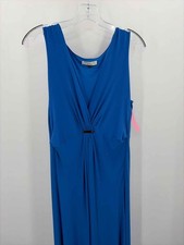 Pre-Owned Halston Heritage Blue Size Large Maxi Sleeveless Dress