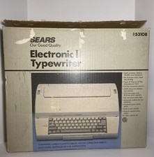 VINTAGE - WORKING Sears Electronic 1 Typewriter  3 53108 In BOX  thumbnail