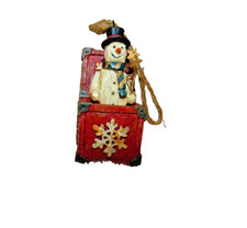 Snowman Jack In The Box Christmas Ornament 2.5" i