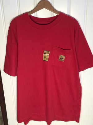Red Short Sleeve Cotton Knit T-Shirt 