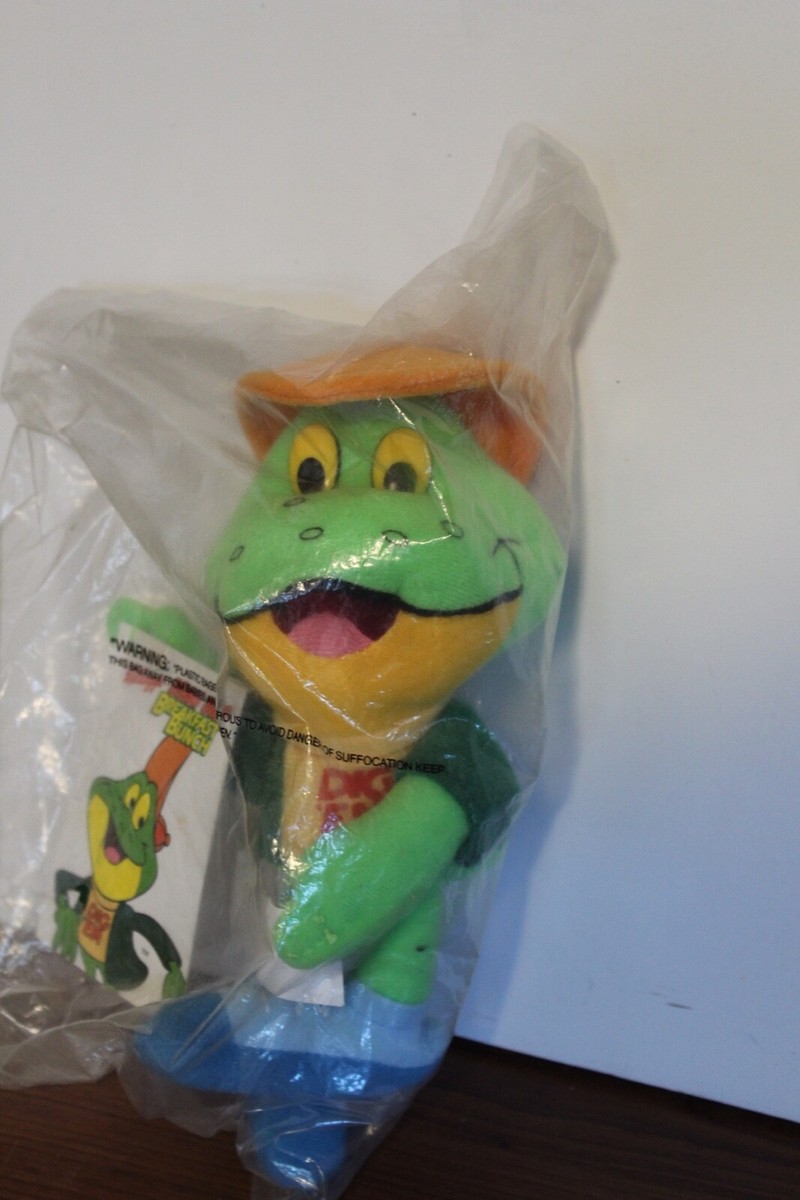 Dig 'Em Frog Smacks 1997 Kellogg's Cereal Bean Bag Breakfast Bunch