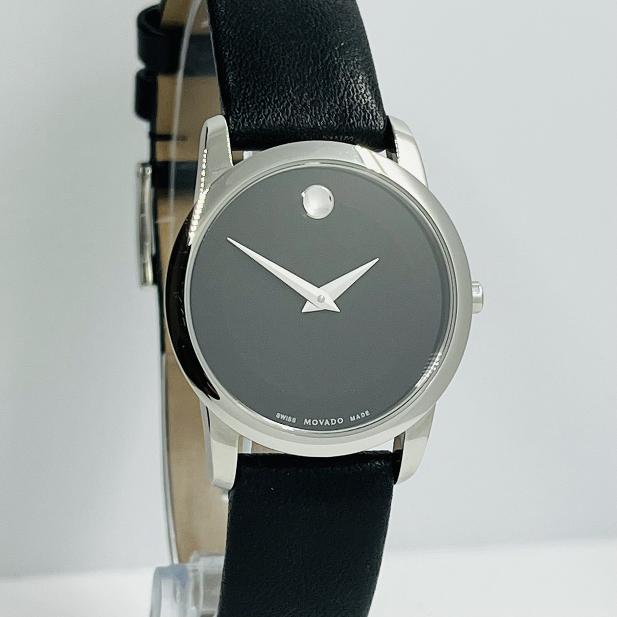Movado Museum Sapphire Ladies Watch Stainless Bracelet Black Round Dial Movado Museum Classic Automatic Womens Watch with Black Dial  main image 4