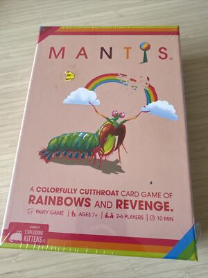 Mantis Card Game Exploding Kittens Party Game Cutthroat Rainbows Revenge NEW