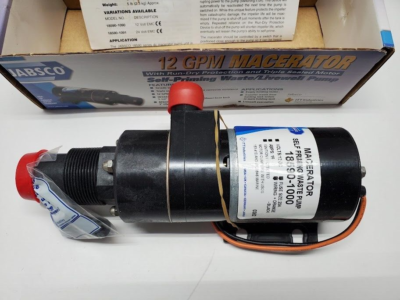 New Jabsco 12 GPM Macerator Self Priming Waste / Livewell Pump 12V