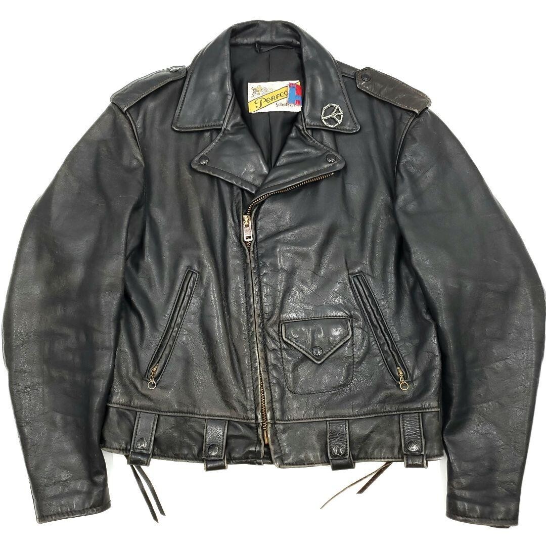 ジャケット・アウター schott 42 RAF TYPE Obsolete 119 Schott 42 Leather Men's Riders Jacket Black