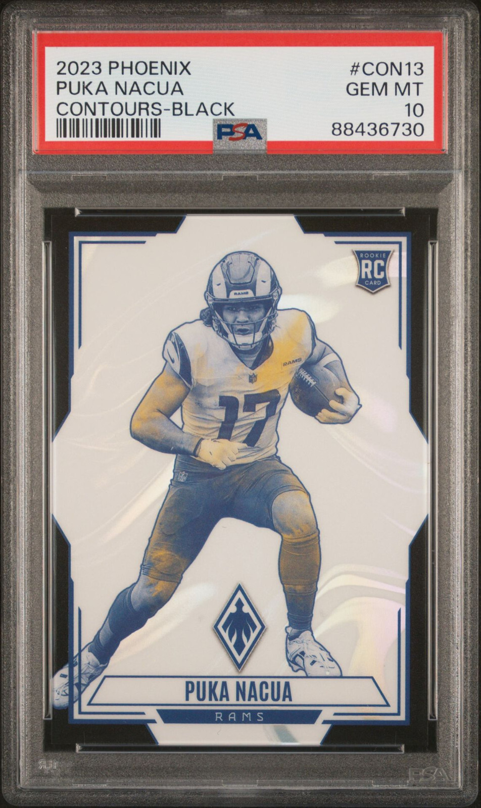 2023 PANINI PHOENIX CONTOURS PUKA NACUA BLACK ROOKIE /10 PSA 10 GEM MINT!